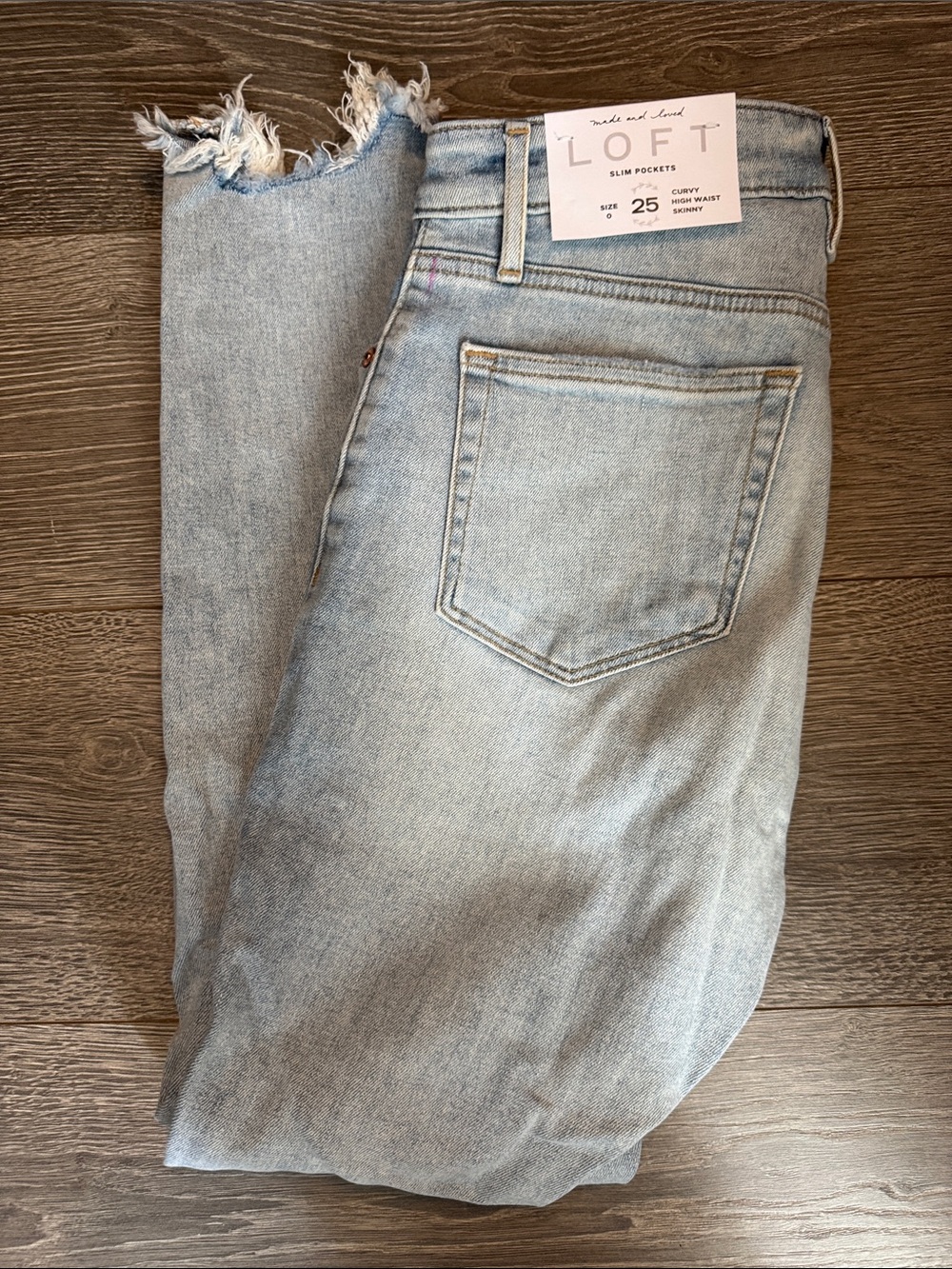 LOFT Slim Pocket Jeans in Light Blue size 0
